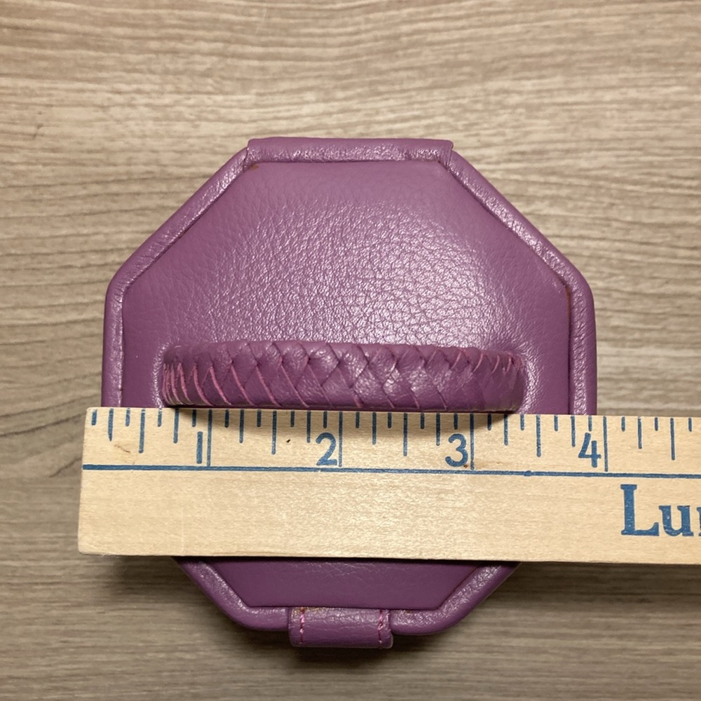 Guang Tong leather jewelry box Purple Hexagonal New no box - Picture 14 of 16